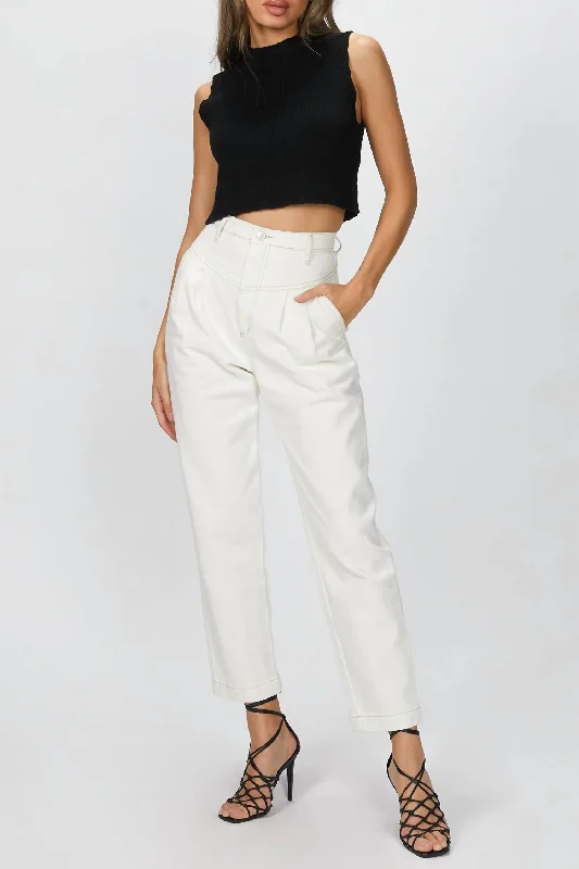 Darla Jean In Ivory Stylish Plus Size Denim Jeans