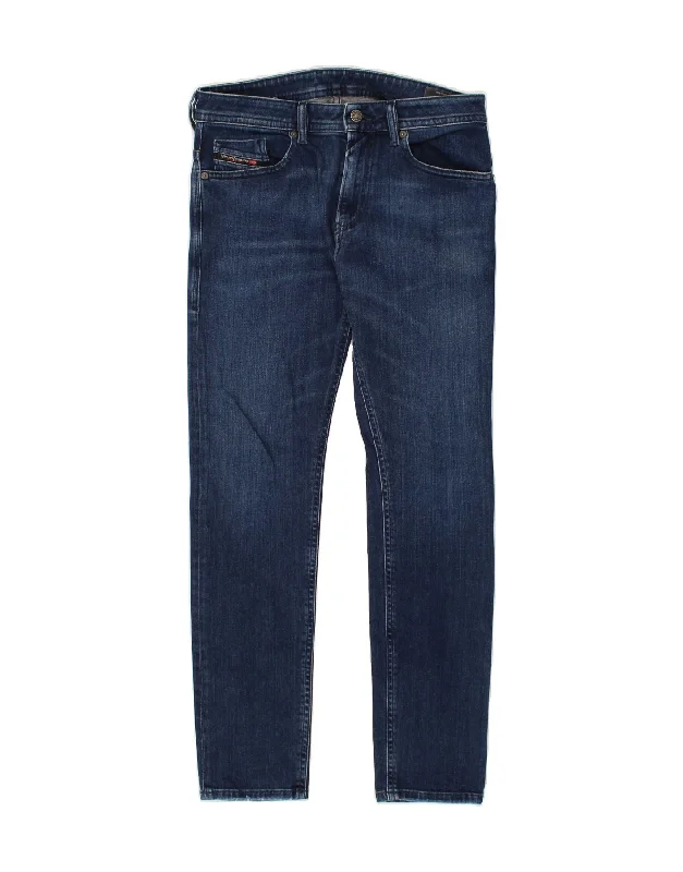 DIESEL Womens Thommer Slim Jeans W32 L30 Navy Blue Cotton Trendy Classic Fit Jeans