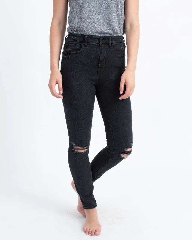 Distressed Skinny Jeans Trendy Skinny High-Waist Jeans