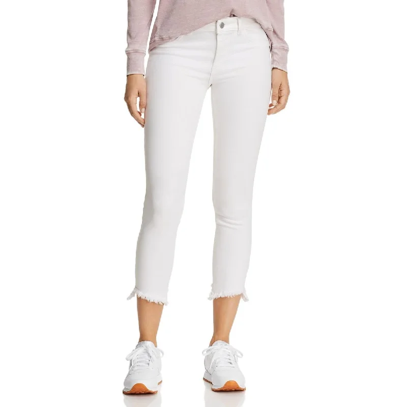 DL1961 Womens Florence Frayed Ankle Skinny Jeans Stylish Relaxed Fit Skinny Jeans