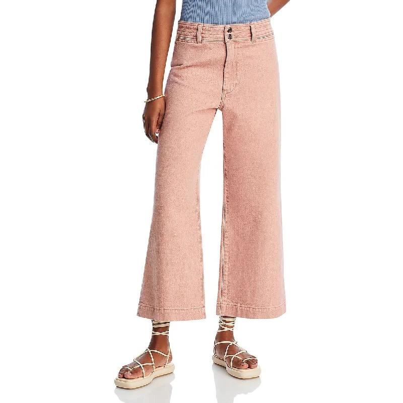 Faherty Womens High Rise Denim Ankle Jeans Stylish High-Waist Skinny Denim