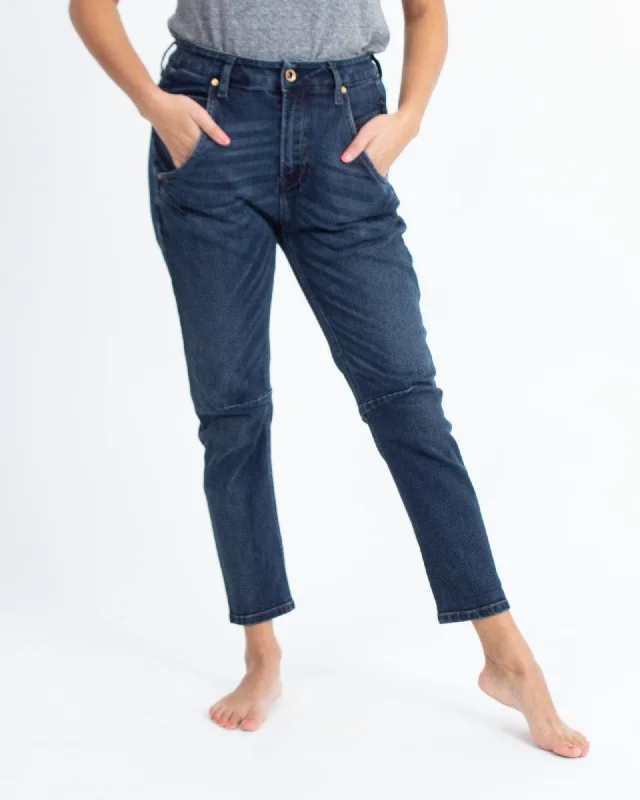 "Fayza" Relaxed-Boyfriend Jeans Trendy Wide-Leg High-Waist Denim