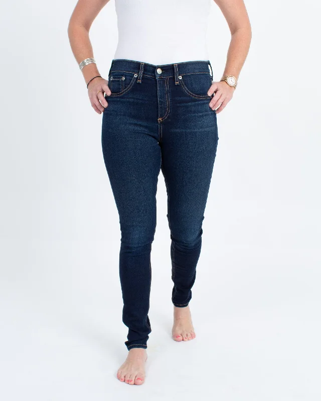 "High Rise Ankle Skinny" Jeans Cozy Tencel Blend Denim Jeans