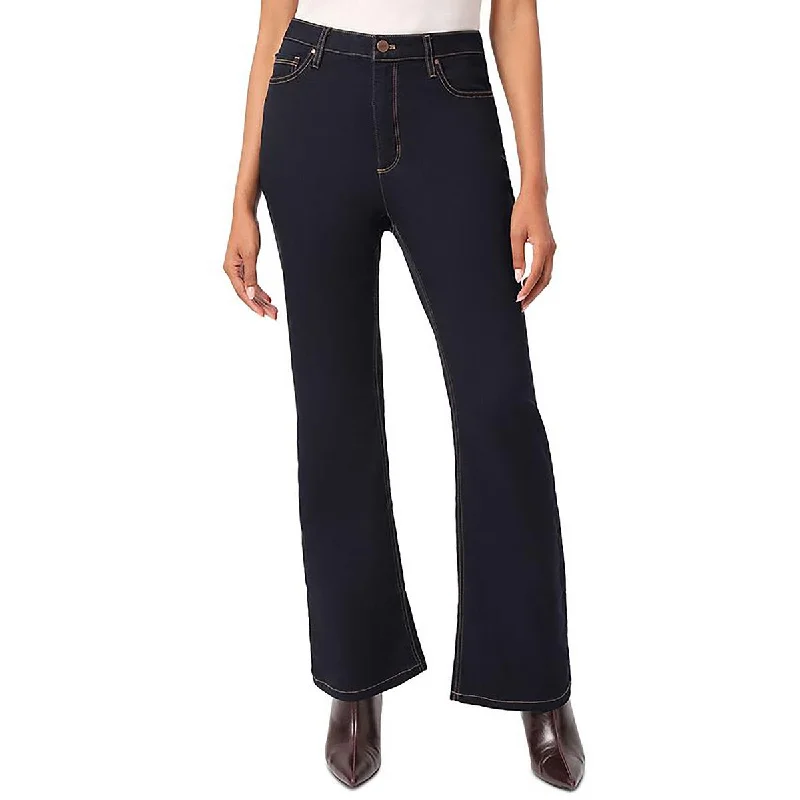 Jones New York Womens Denim Control Top Flared Jeans Chic Cropped Jeans