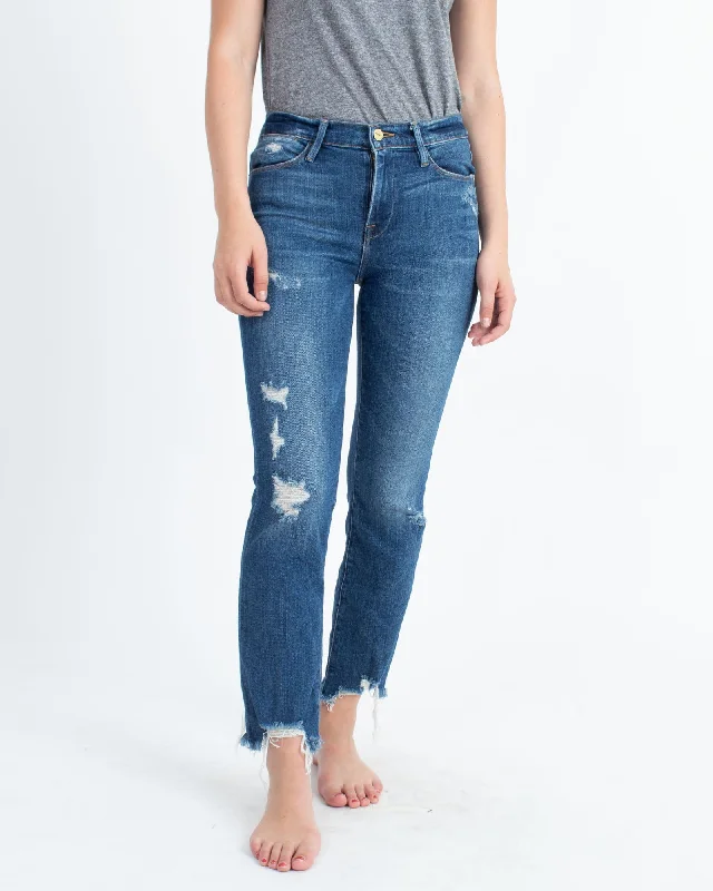 "Le High" Straight Jeans Stylish High-Waist Skinny Denim