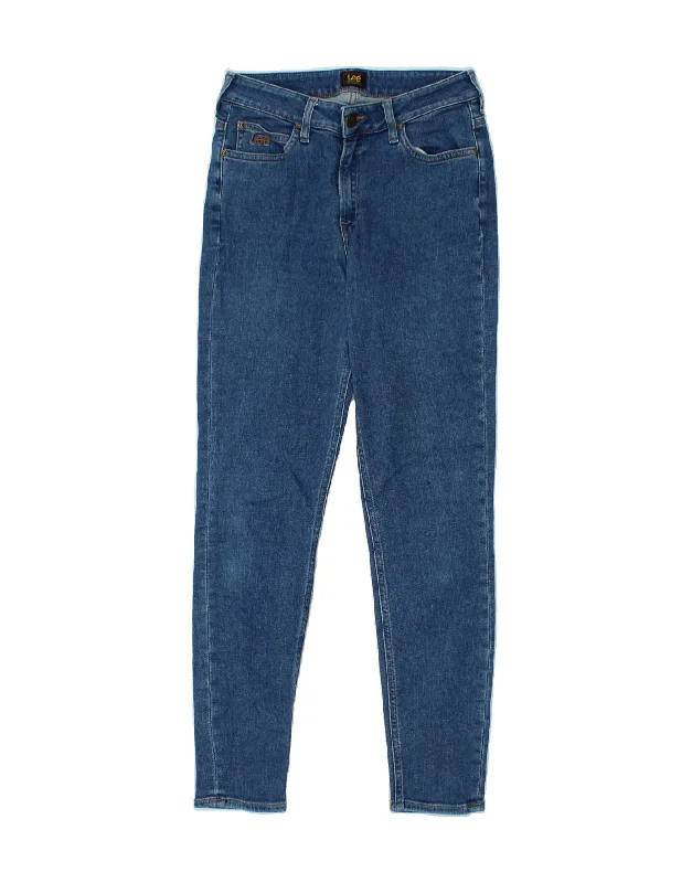 LEE Womens Slim Jeans W30 L28 Blue Chic Ripped Jeans