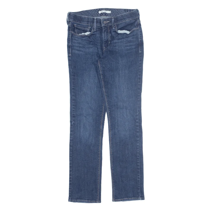 LEVI'S 525 Jeans Blue Denim Slim Straight Womens W29 L32 Elegant Wide-Leg Jeans