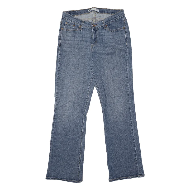LEVI'S 529 Curvy Jeans Blue Denim Slim Bootcut Stone Wash Womens W31 L32 Comfortable Stretch Fit Jeans