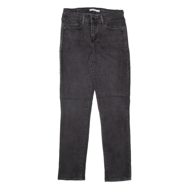 LEVI'S Mid Rise Jeans Grey Denim Slim Skinny Womens W28 L30 Trendy Colored Denim Jeans