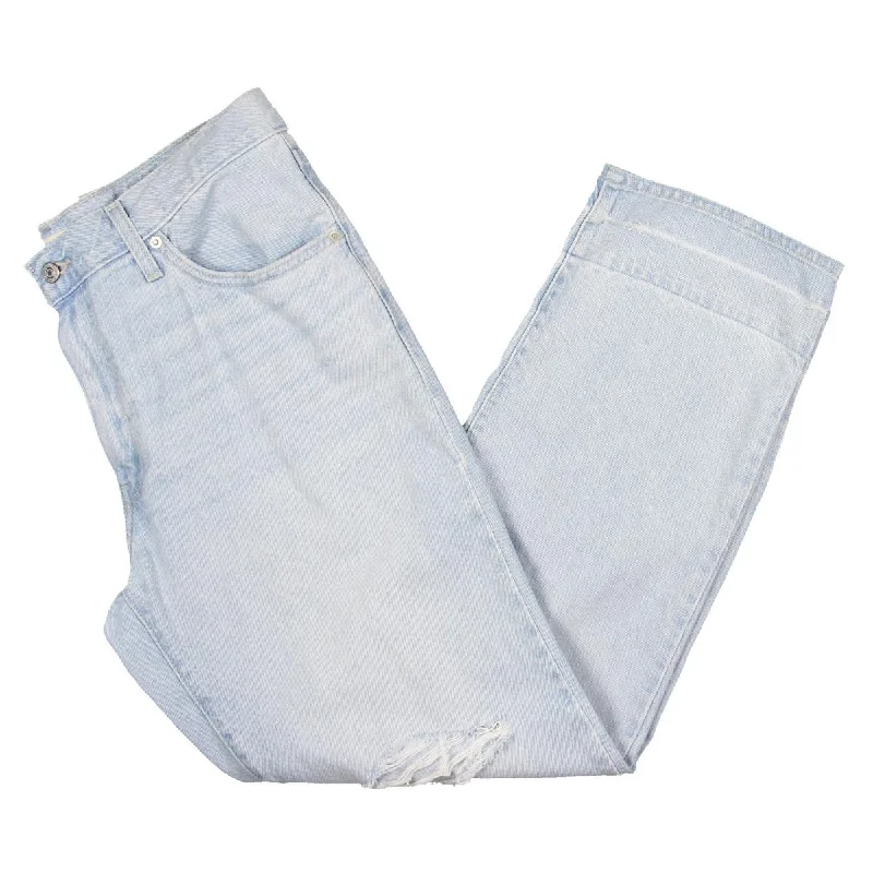 Levi's Womens Mid Rise Light Wash Straight Leg Jeans Comfortable Stretch Fit Jeans