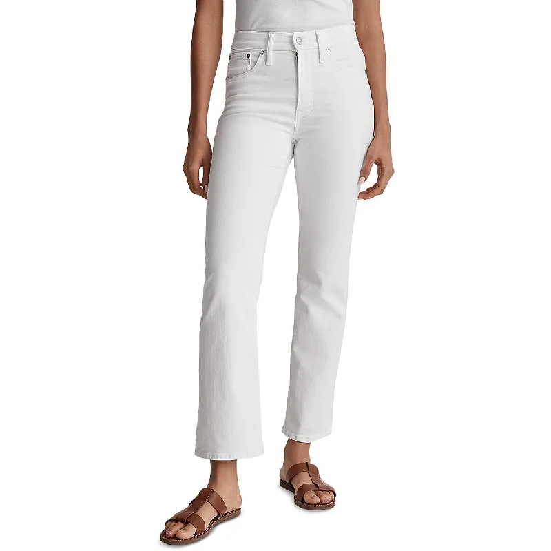 Madewell Womens Mid-Rise Solid Bootcut Jeans Classic Slim Fit Jeans