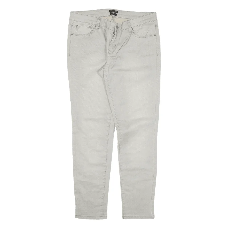 MASSIMO DUTTI Jeans Grey Denim Slim Skinny Womens W30 L28 Stylish Paperbag Waist Denim
