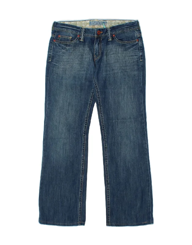 ROXY Womens Straight Jeans W29 L29 Blue Cotton Casual Skinny Fit Jeans