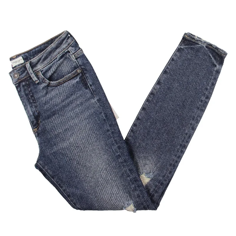 Silver Jeans Co. Womens Isbis Low Rise Dark Wash Skinny Jeans Elegant Skinny Leg Jeans