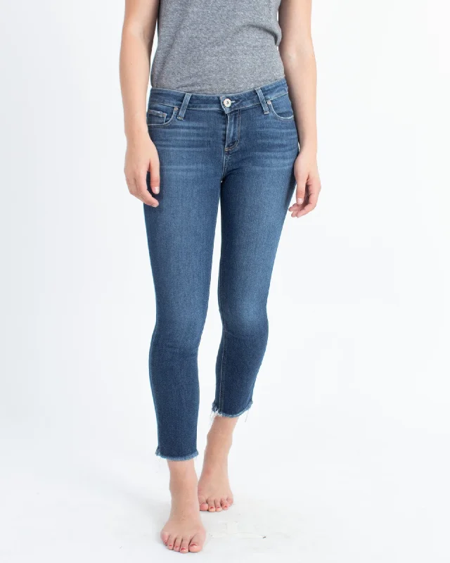 "Skyline" Cropped Skinny Jeans Casual Light Wash Jeans