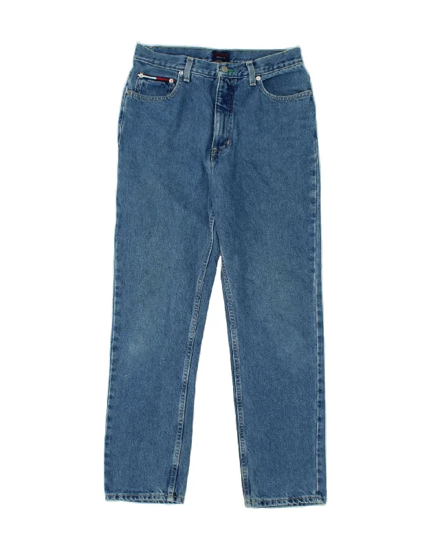 TOMMY HILFIGER Womens Straight Jeans W30 L29 Blue Cotton Chic Faded Blue Jeans