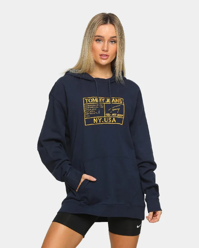 Tommy Jeans TJM Surplus Hoodie Twilight Navy Comfortable Distressed Straight-Leg Jeans