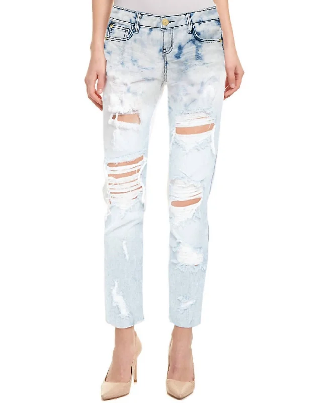 Women Bleached Bailey Distressed Ripped Skinny Fit Jeans In Light Blue Elegant Bootcut Fit Jeans
