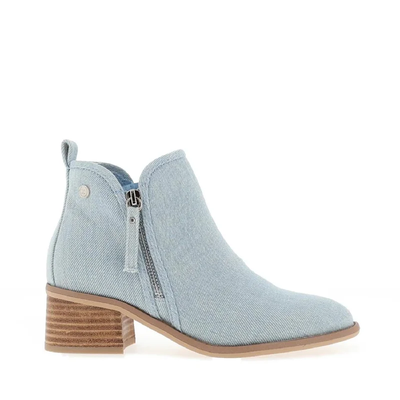 Xti Womens Denim Western Ankle Boots, Jeans Fashionable Straight Fit Denim