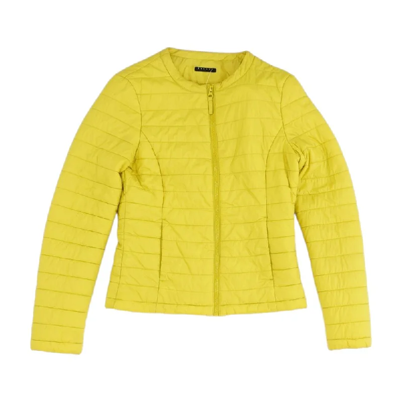 Yellow Solid Puffer Jacket Rayon Jacket Velvet Jacket Corduroy Jacket