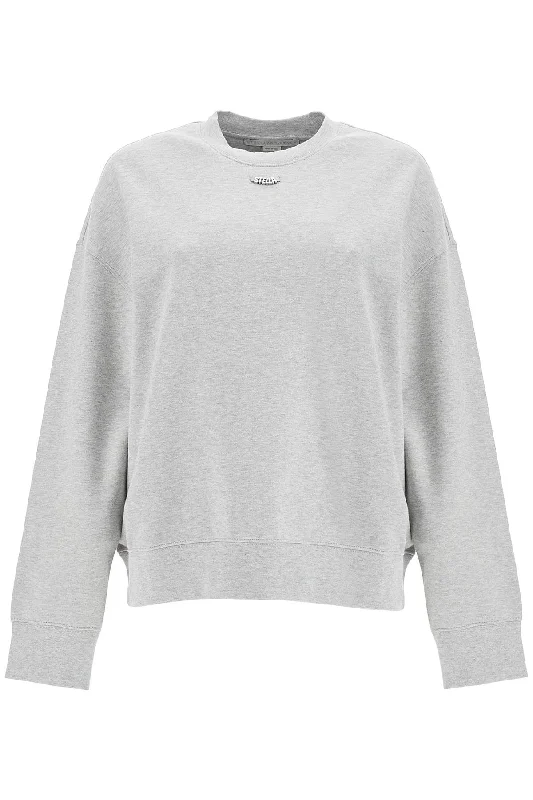 'oversized Sweatshirt With  - Grey Hoodie with Contrast Stitching Detailed Premium
