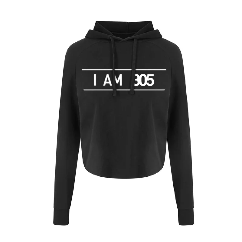 305WEAR I AM 305 Pure Womens X-Back Hoody Hoodie with Drop Shoulder Relaxed Streetwear