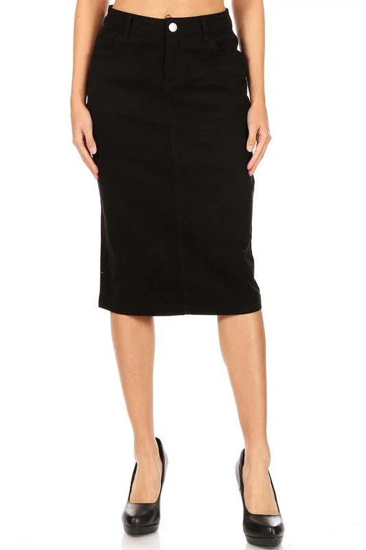 Aurielle Black Skirt relaxed fit skirt