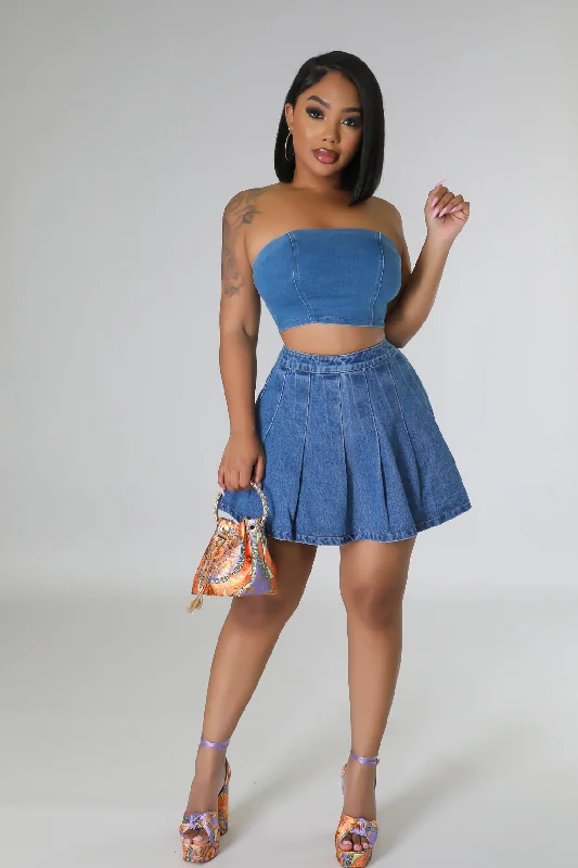 Aenya Skirt leather skirt refined