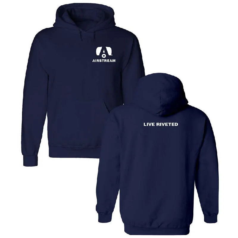 Airstream Trailer A Live Riveted Midweight Hoodie Hoodie with Embroidery Detailed Premium