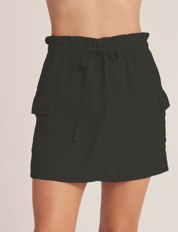 Posey Cargo Mini Skirt, Black lace skirt elegant