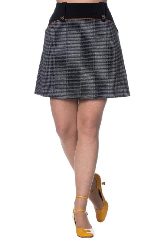 Bernie Colour Block Skirt velvet skirt plush
