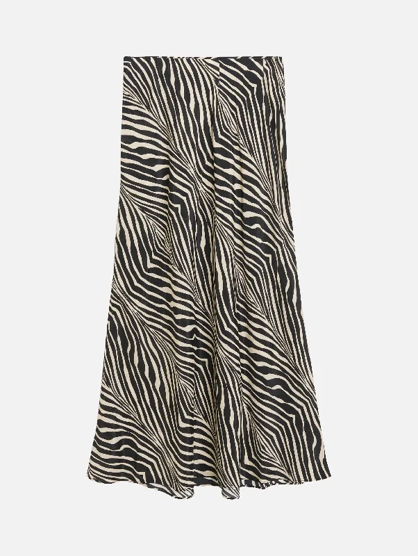 Boshan Maxi Skirt in Zebra leather skirt sleek