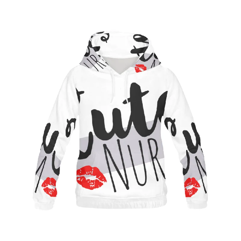 Cute Nurse Hoodie Hoodie with Full-Zip Functional Layering