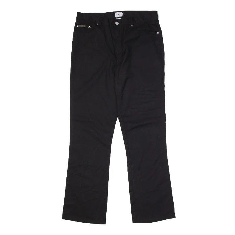 CALVIN KLEIN Jeans Black Denim Regular Straight Womens W32 L30 Casual Skinny Fit Jeans