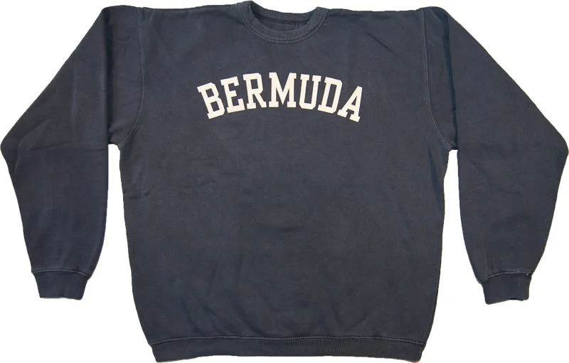 Collegiate letters crewneck sweatshirt Hoodie with Hem Ribbing Snug Secure