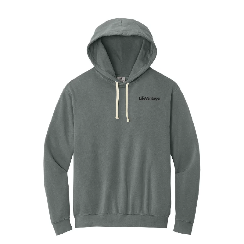 Unisex Comfort Colors® Lightweight Hooded Sweatshirt Hoodie with Hem Frayed Vintage Worn