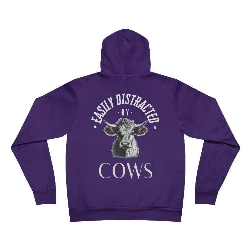 Easily Distracted By Cows RDG Unisex Supply Hoodie Hoodie Jacket Zipper Layering