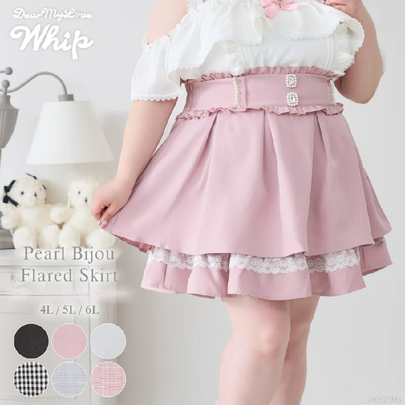 Dear My Love Whip "Pearl Bijou flared" skirt velvet skirt rich