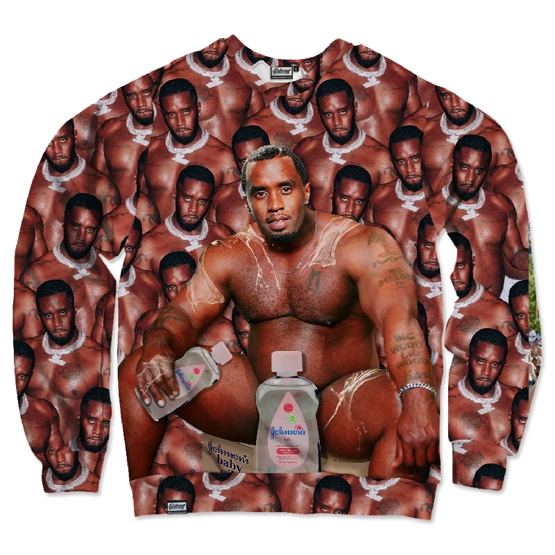 Diddy Oil Unisex Sweatshirt Hoodie with Hem Applique Textured Unique