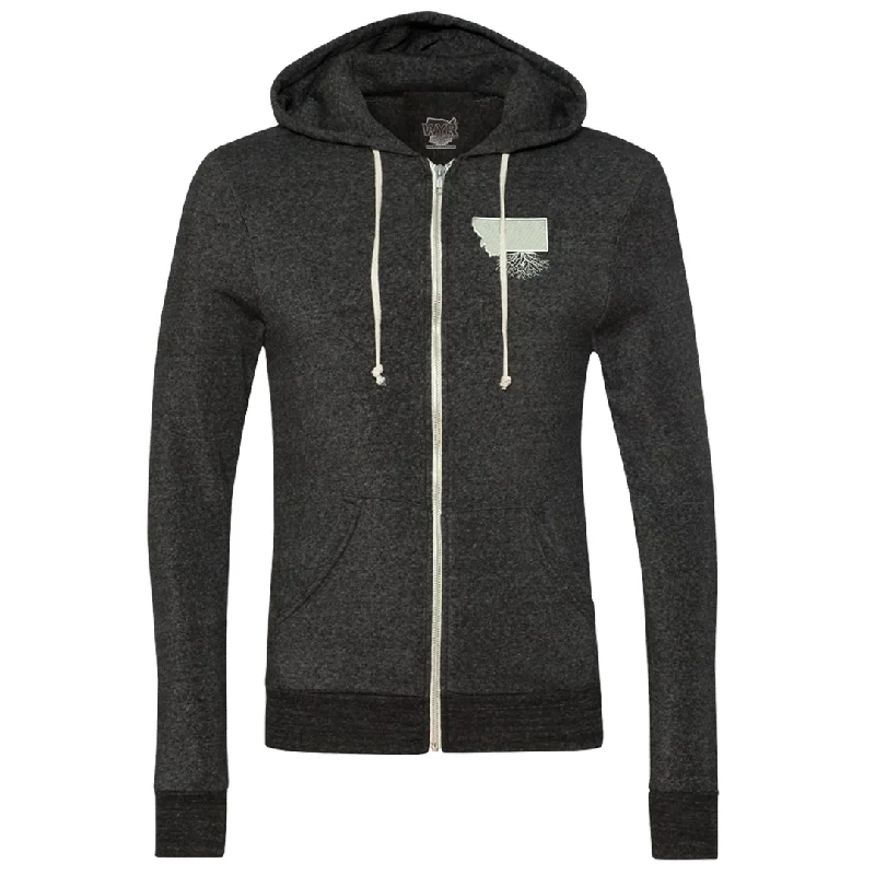 MT Roots Full-Zip Eco Fleece Hoodie (Unisex) Hoodie with Hem Detail Decorative Unique