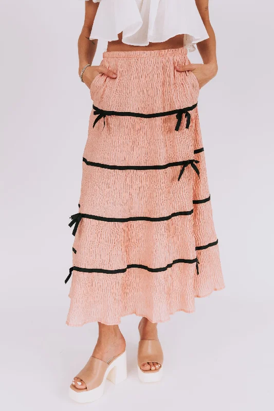 Flirty Frills Skirt silk skirt lustrous