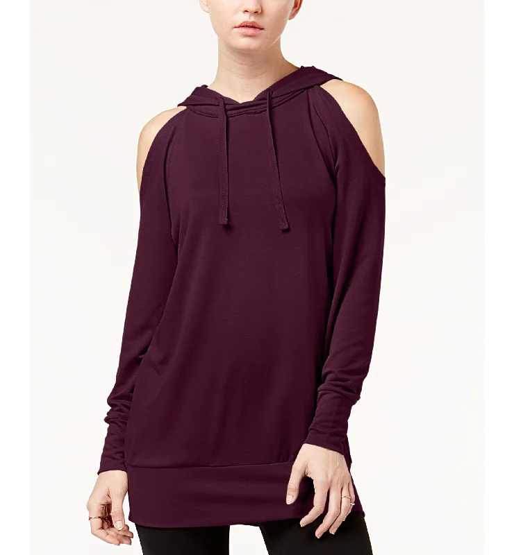 Gypsies Moondust Juniors Cold Shoulder Hoodie Hoodie Crop Top Short Trendy