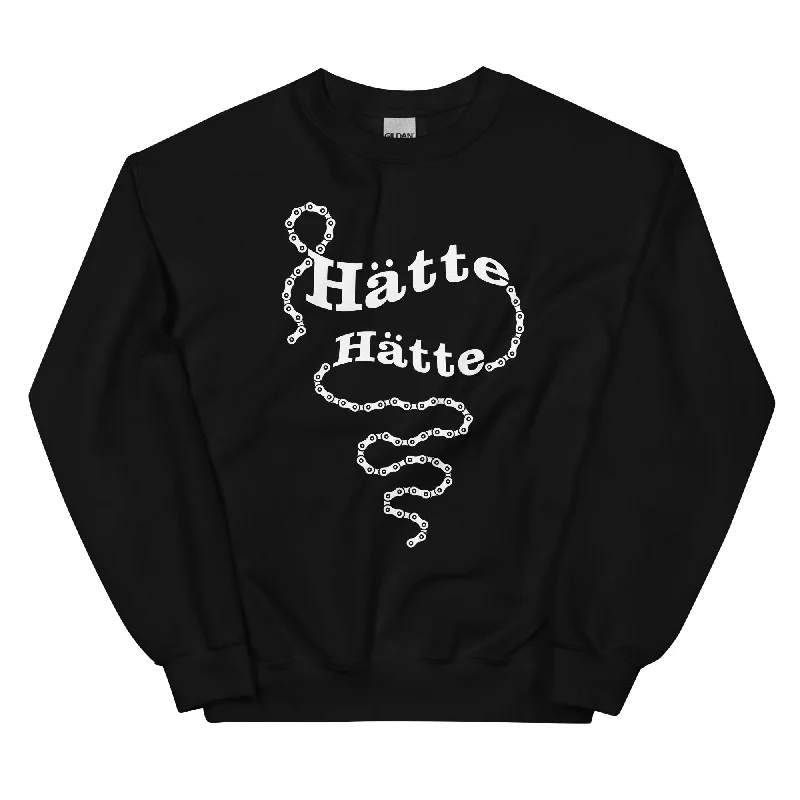 Hätte Hätte Fahrradkette - Sweatshirt (Unisex) Hoodie with Mock Neck Collared Structured