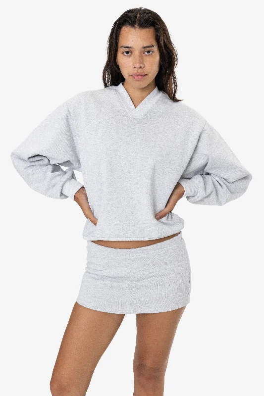 HF-56WIDE - Heavy Fleece V-Neck Wide Fit Sweatshirt Hoodie with Neon Bright Vibrant