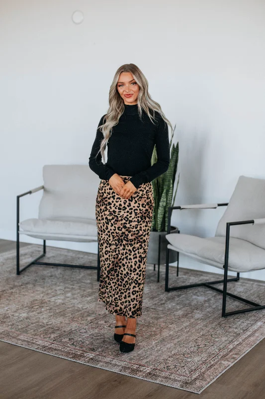Jaklyn Maxi Skirt leather skirt durable