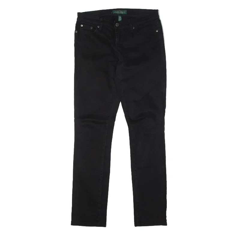 LAUREN RALPH LAUREN Jeans Black Denim Slim Skinny Womens W30 L31 Comfortable Ankle Jeans