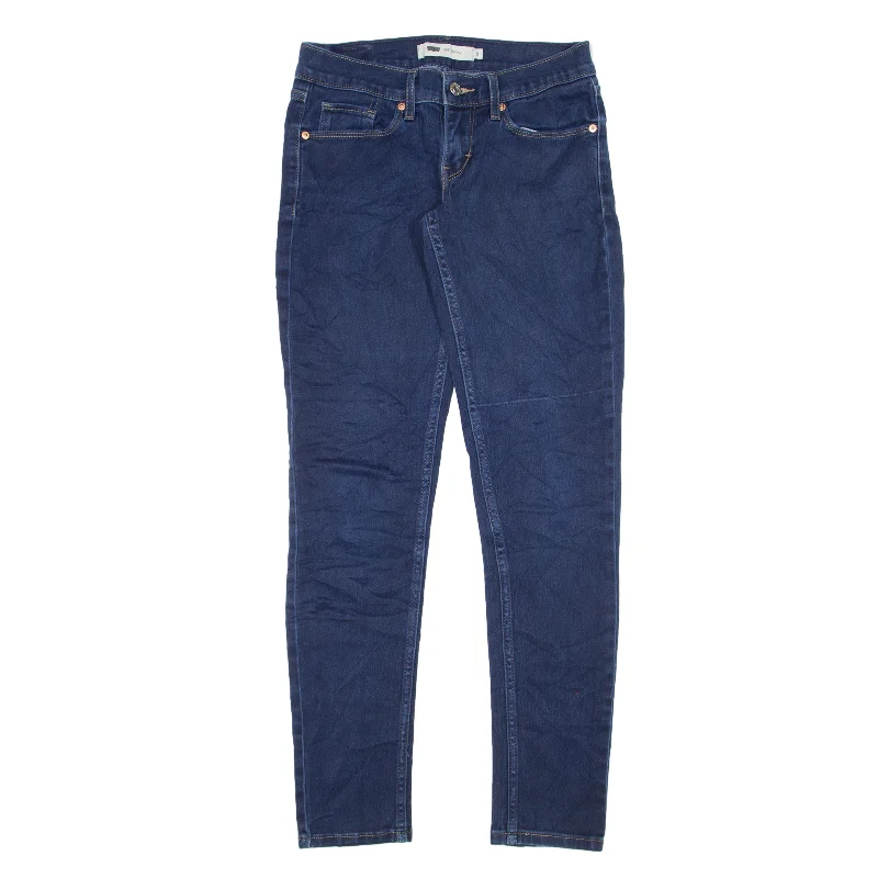 LEVI'S 524 Jeans Blue Denim Slim Skinny Womens W26 L29 Classic Button Fly Jeans