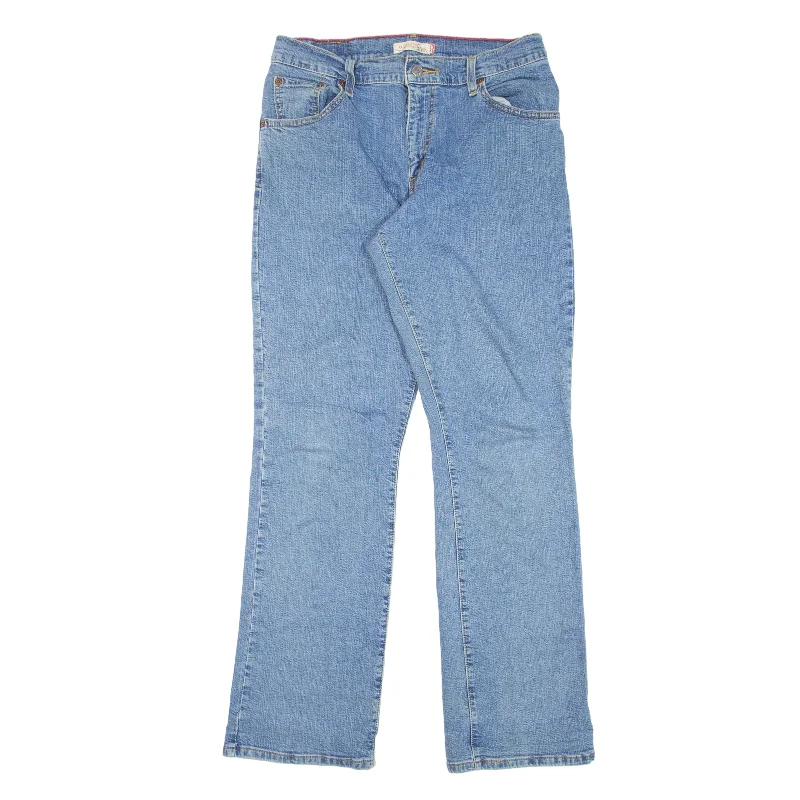 LEVI'S 550 Jeans Blue Denim Relaxed Bootcut Womens W28 L31 Chic Rolled Cuff Denim Jeans