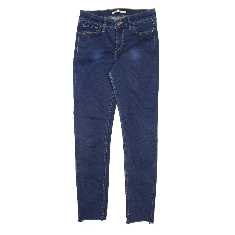 LEVI'S 710 Jeans Blue Denim Slim Skinny Womens W28 L28 Trendy Skinny Fit Jeans