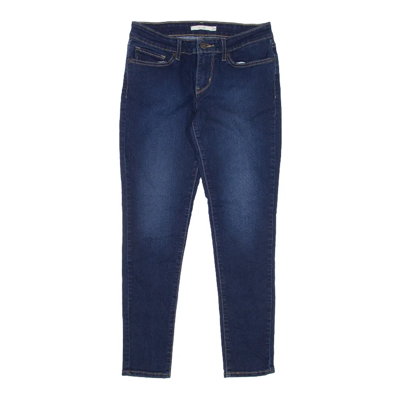 LEVI'S 711 Jeans Blue Denim Slim Skinny Stone Wash Womens W28 L26 Fashionable Straight Cut Jeans LEVI'S 711 Jeans Blue Denim Slim Skinny Stone Wash Womens W28 L26 Fashionable Straight Cut Jeans